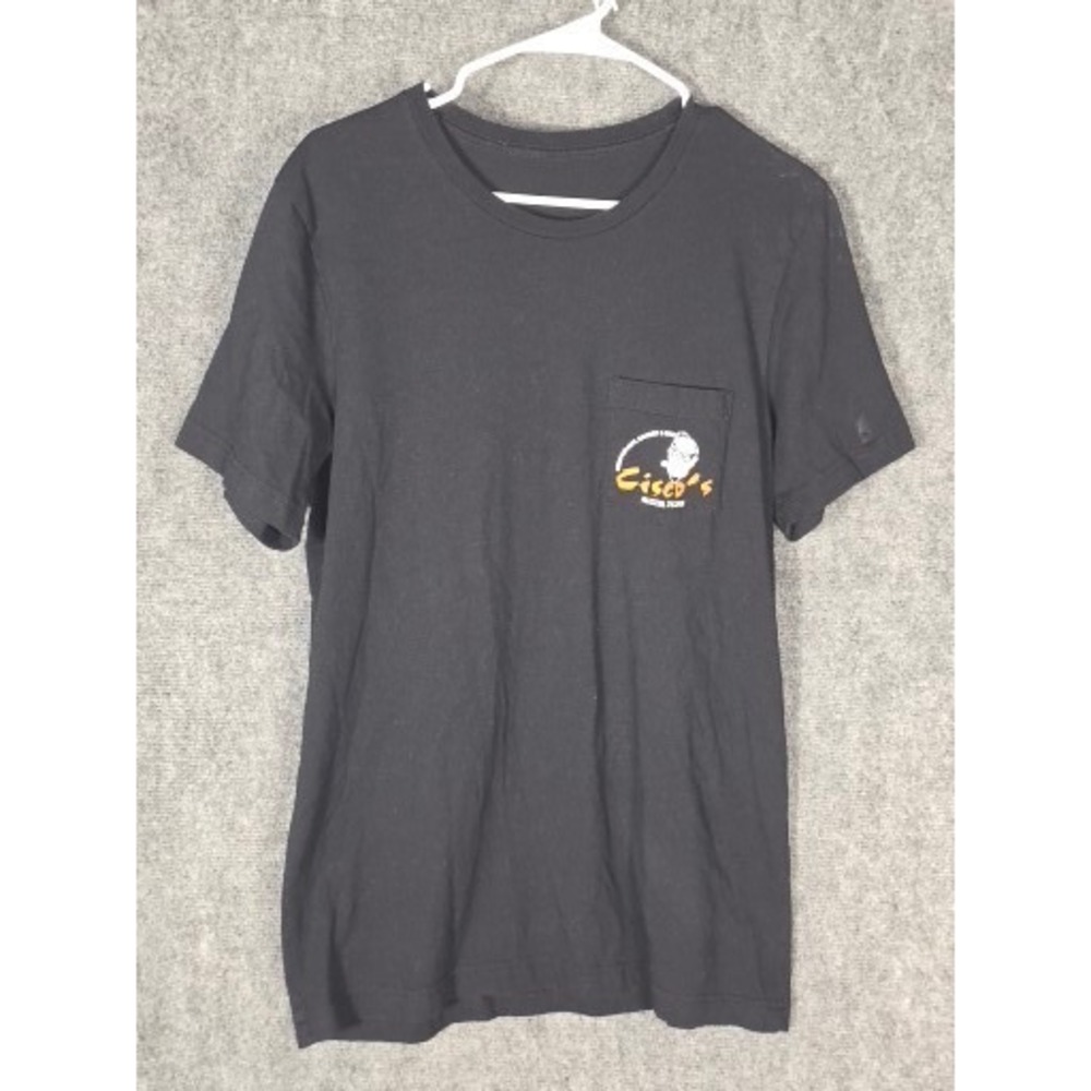 Ciscos Restaurant Austin Tx Graphic TShirt Mens Sz M Black Short Sleeve Pocket - Picture 7 of 9